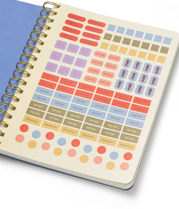 2027 Softcover Spiral Weekly Diary - Trellis
