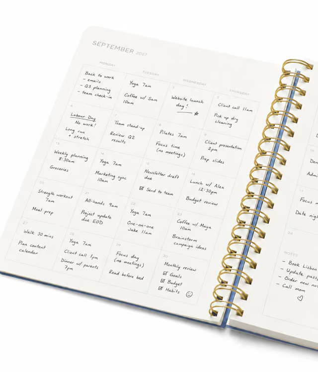 2027 Softcover Spiral Weekly Diary - Trellis