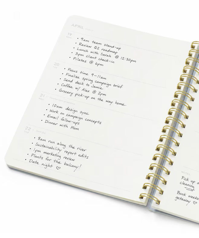 2027 Softcover Spiral Weekly Diary - Cabana