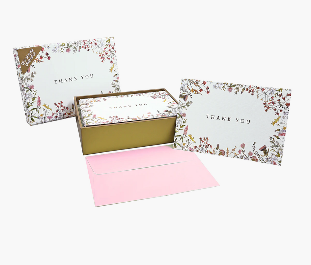 Boxed Thank You Note Cards - Wildflowers