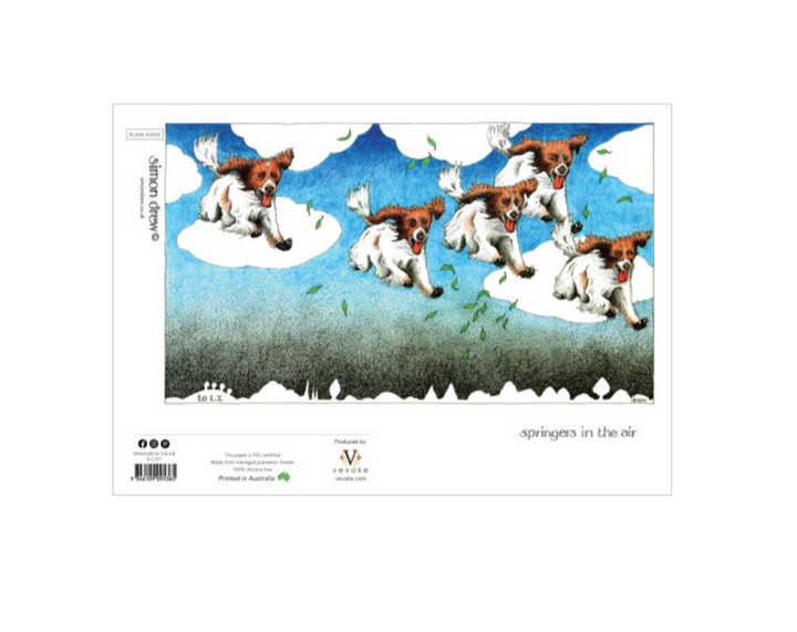 Simon Drew Card - Springers In The Air