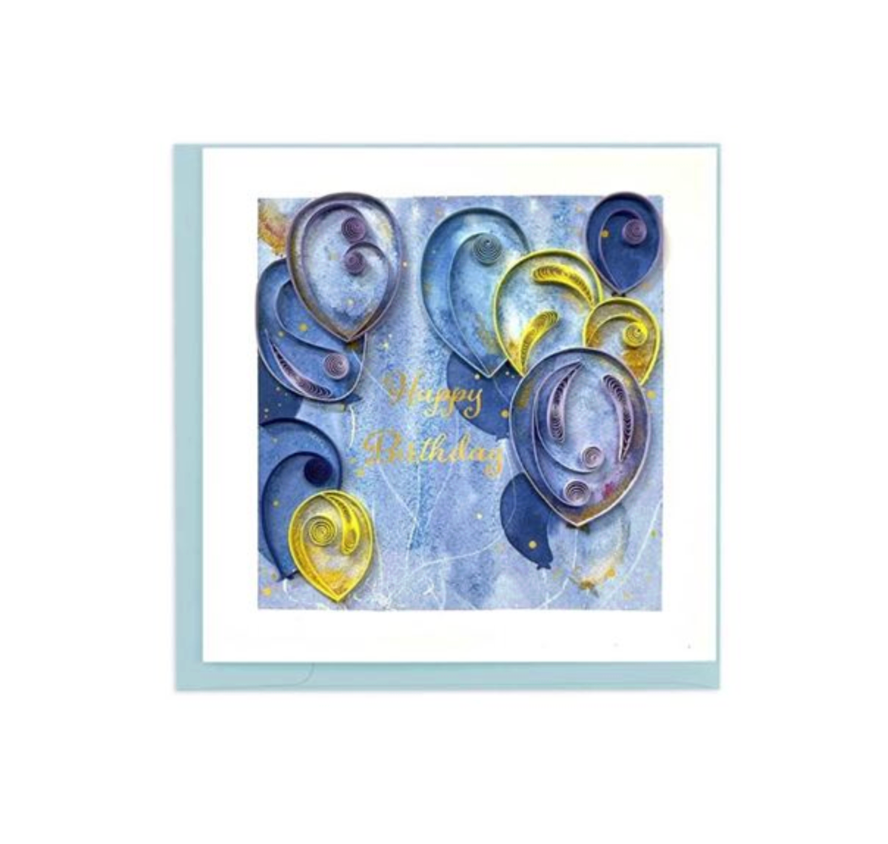 Quilling Card - Balloon & Stars