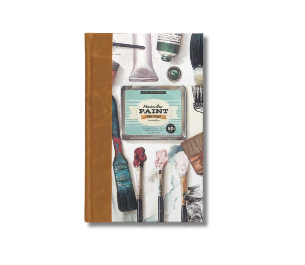 A5 Half-Leather Bound Sketchbook (Whisky) - Atelier