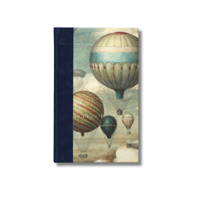 A5 Half-Leather Bound Sketchbook (Blue) - Balloon