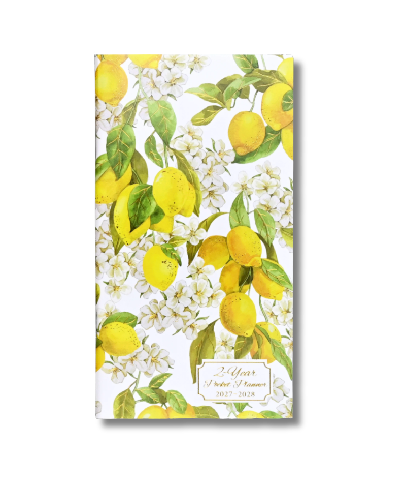 Peter Pauper Press 2027-28 2 Year Pocket Planner - Amalfi Lemons