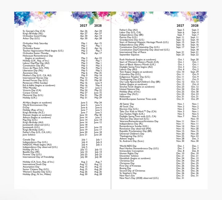 Peter Pauper Press 2027-28 2 Year Pocket Planner - Hydrangeas