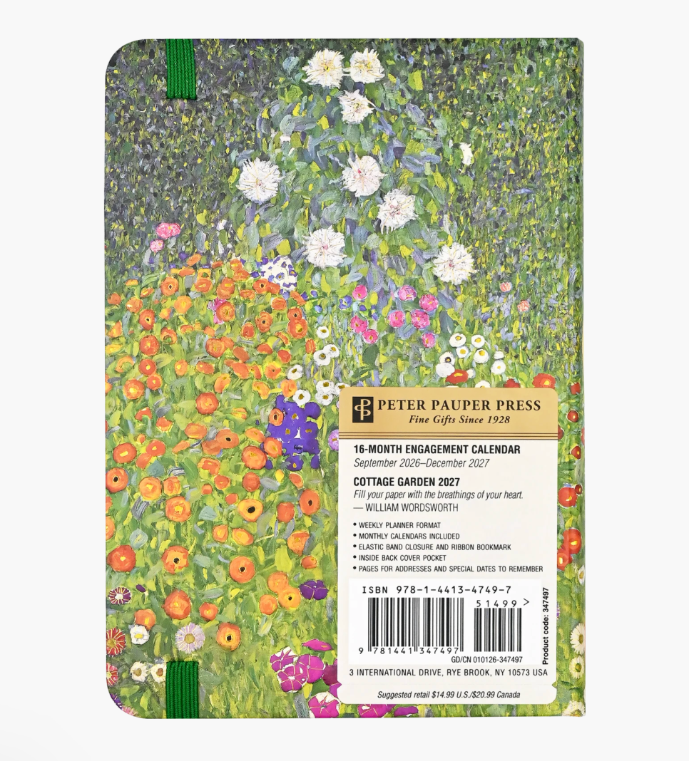 Peter Pauper Press 2027 Weekly Planner - Cottage Garden