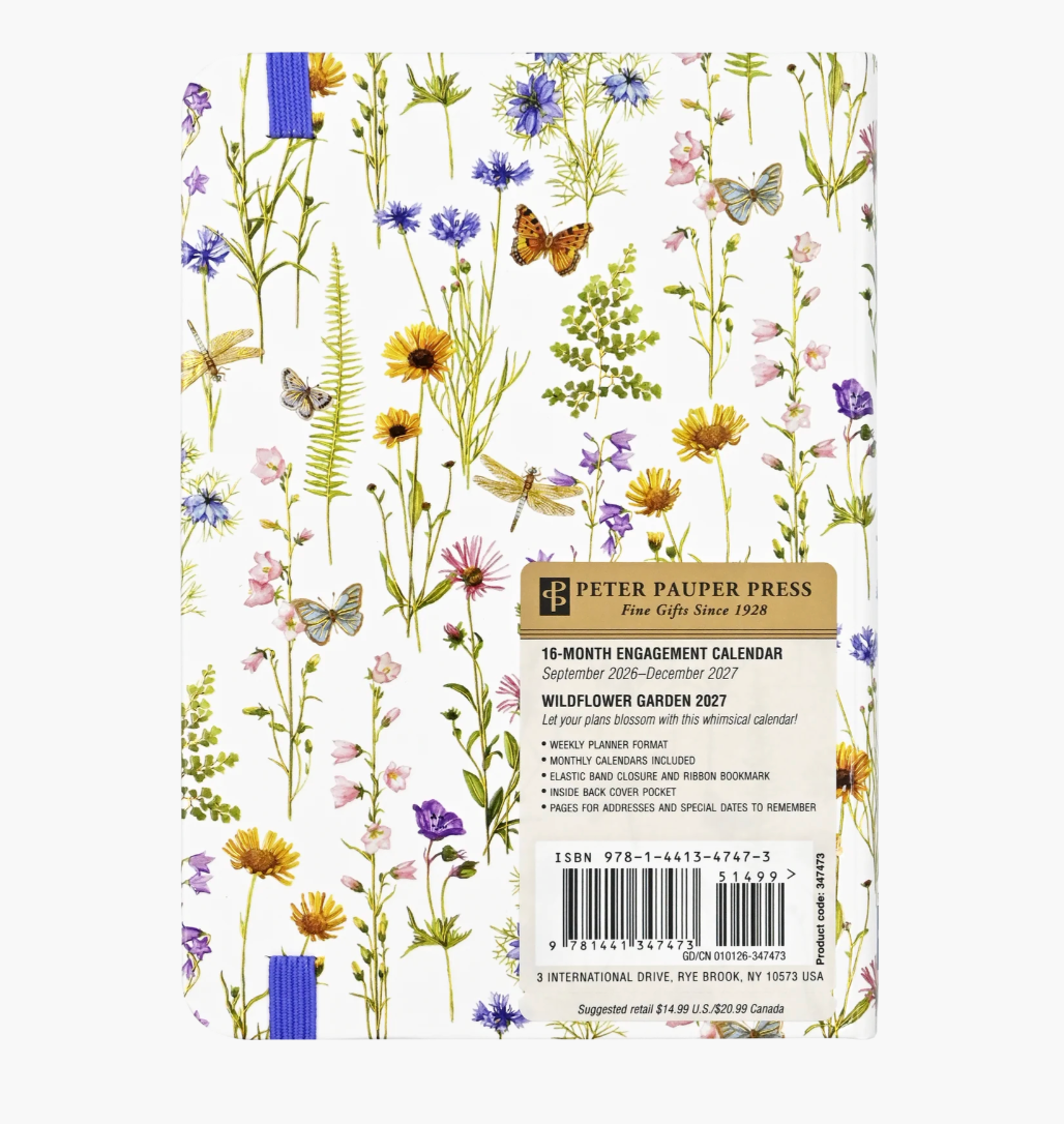 Peter Pauper Press 2027 Weekly Planner - Wildflower Garden