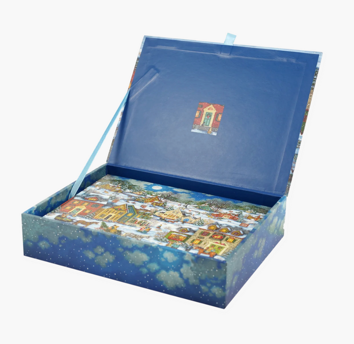 Deluxe Boxed Christmas Cards - Festive Village