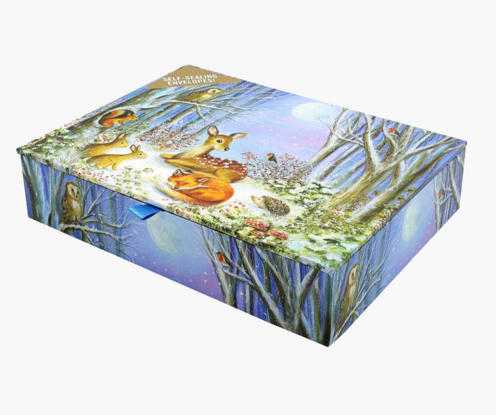 Deluxe Boxed Christmas Cards - Peaceful Forest Friends