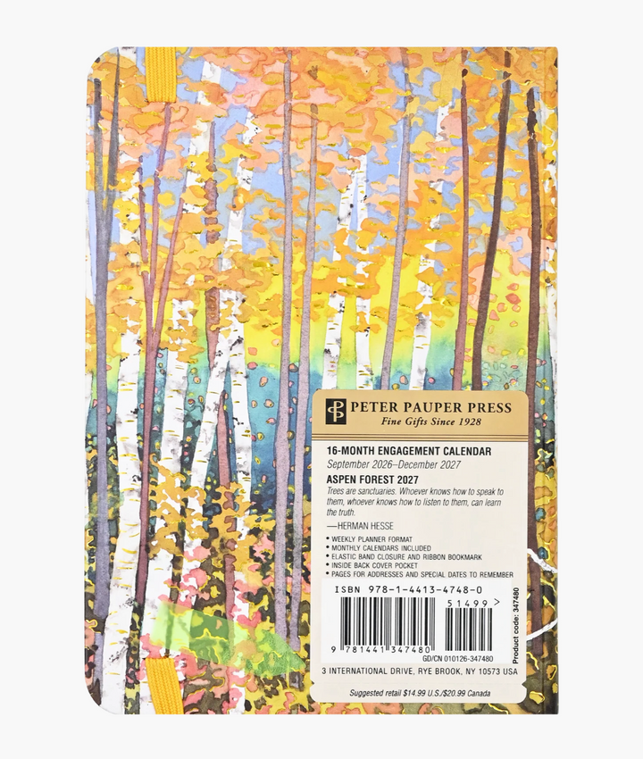 Peter Pauper Press 2027 Weekly Planner -Aspen Forest