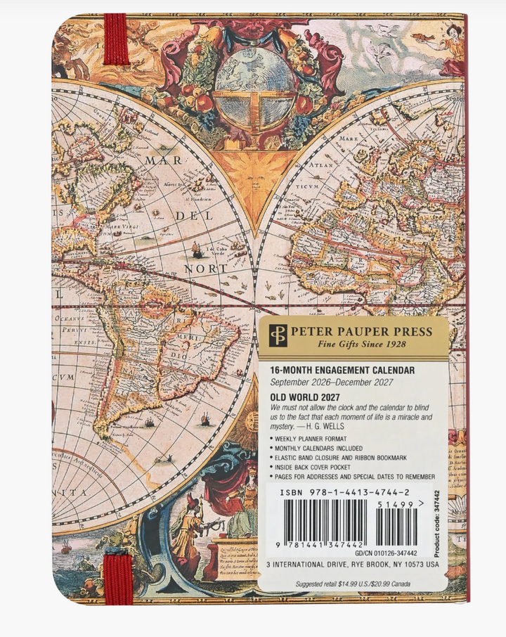 Peter Pauper Press 2027 Weekly Planner - Old World