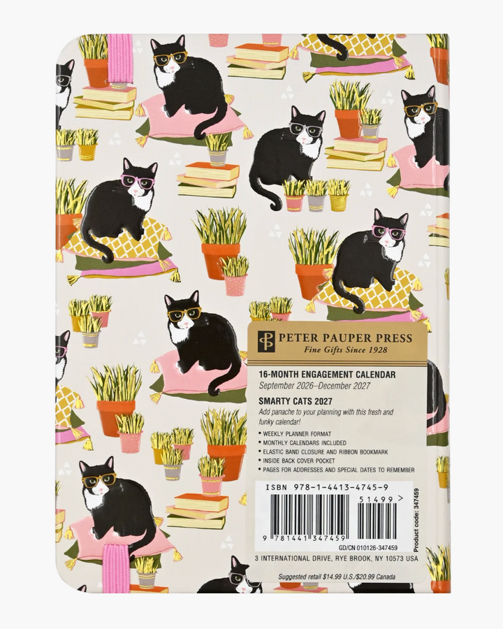 Peter Pauper Press 2027 Weekly Planner - Smarty Cats