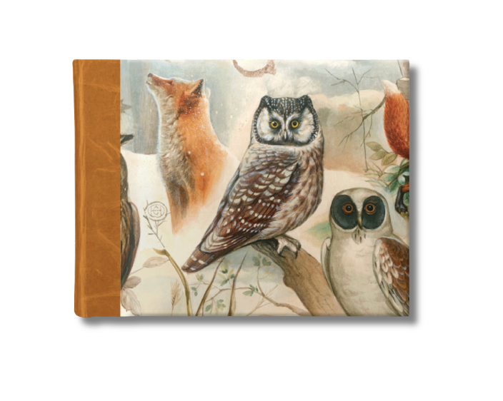 A5 Half-Leather Bound Sketchbook (Whisky) - Fox and Owl