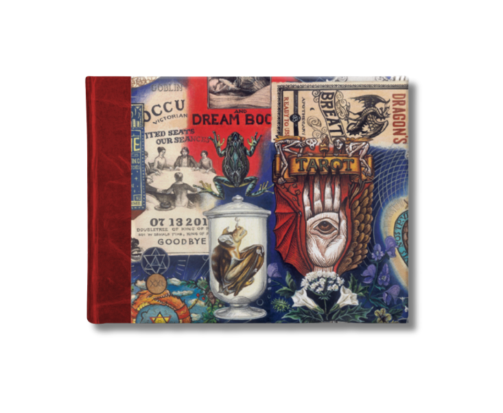 A5 Half-Leather Bound Sketchbook (Red) - Symbols of Magic