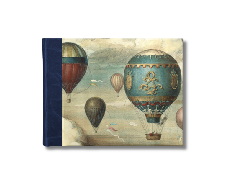 A5 Half-Leather Bound Sketchbook (Blue) - Balloon
