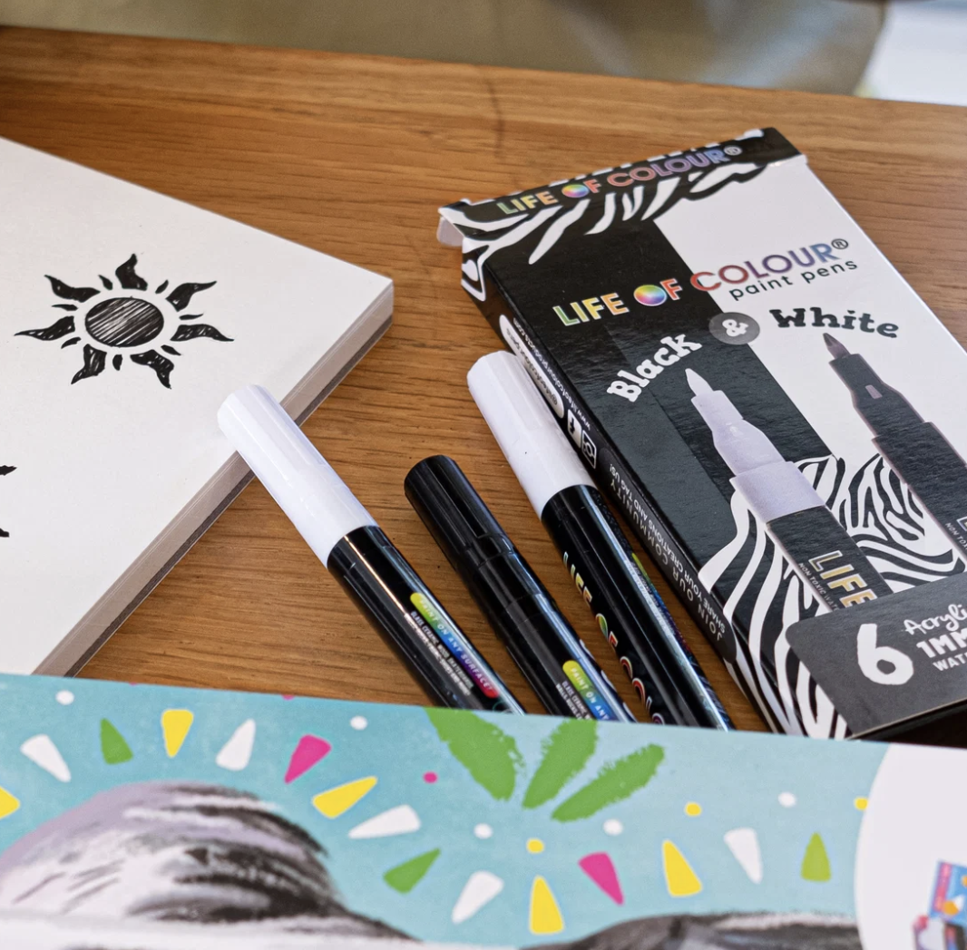 Life of Colour 1mm Acrylic Paint Pens - Set of 6