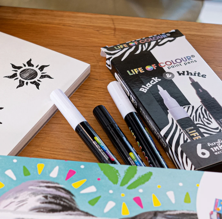 Life of Colour 1mm Acrylic Paint Pens - Set of 6