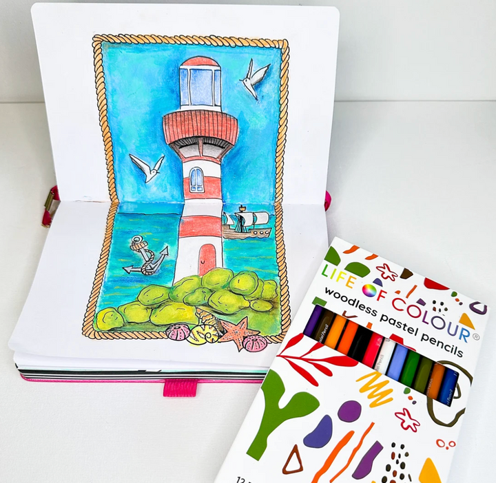 Life of Colour Pastel Pencils - Set of 12 - Earth Colour