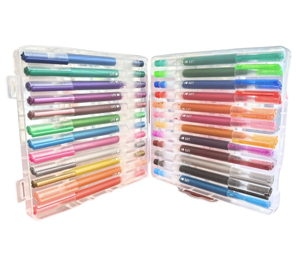 Life of Colour Juicy Gel Pens - Set of 24 - Metallic and Glitter