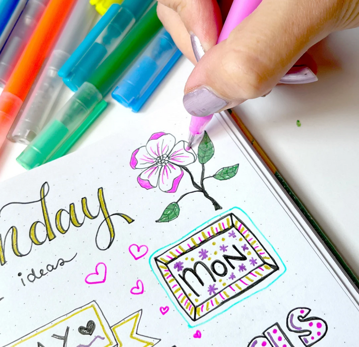 Life of Colour Juicy Gel Pens - Set of 24 - Metallic and Glitter
