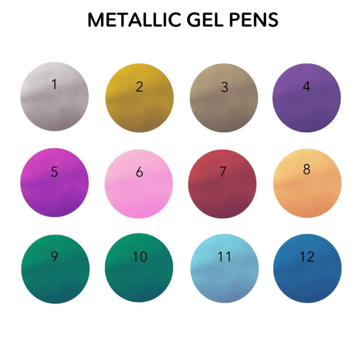 Life of Colour Juicy Gel Pens - Set of 24 - Metallic and Glitter