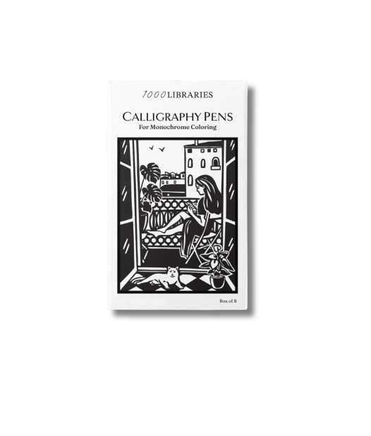 1000 Libraries - Colouring Pen Set (Black)