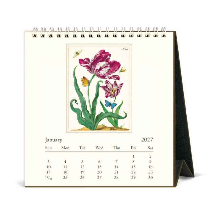 Cavallini 2027 Desk Calendar - Flora & Fauna
