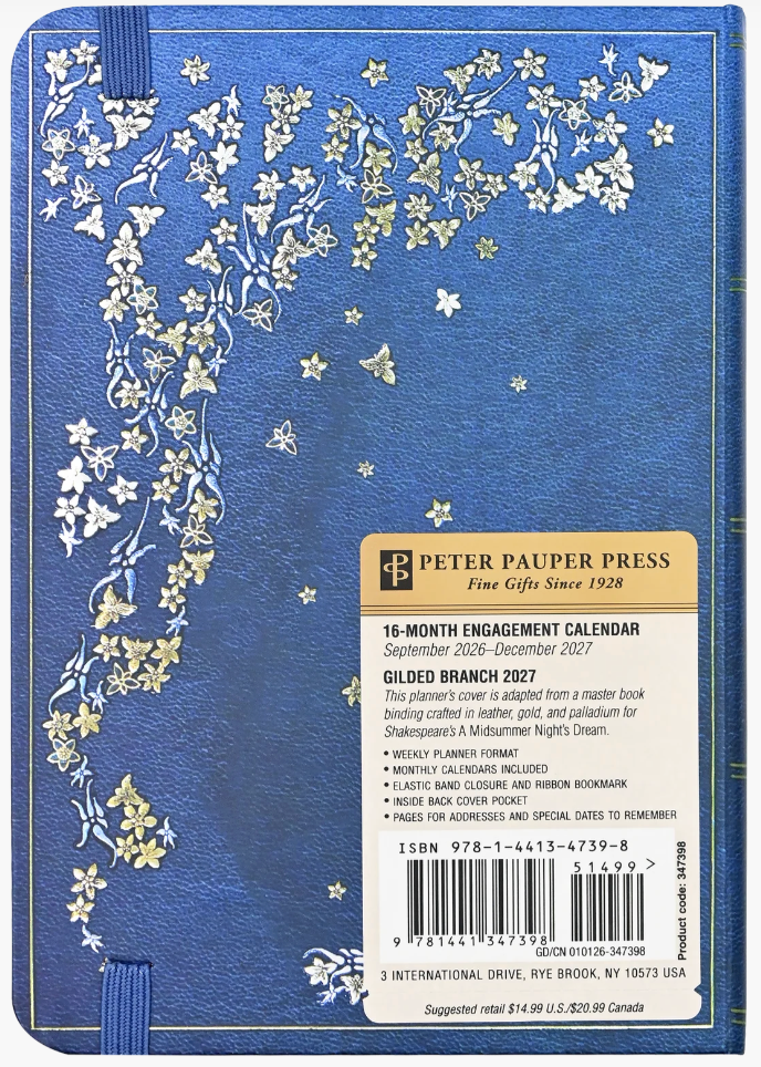 Peter Pauper Press 2027 Weekly Planner - Gilded Branch