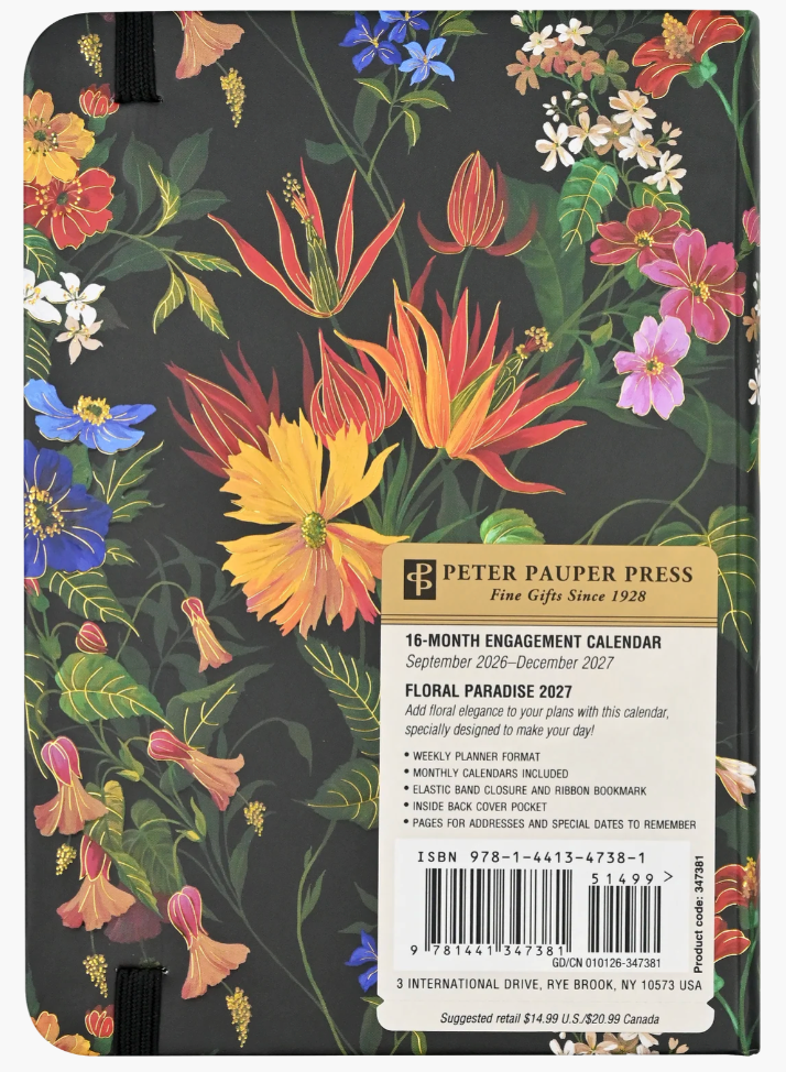 Peter Pauper Press 2027 Weekly Planner - Floral Paradise