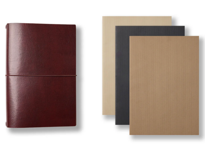 Studio Milligram A5 Refillable Journals - Burgundy