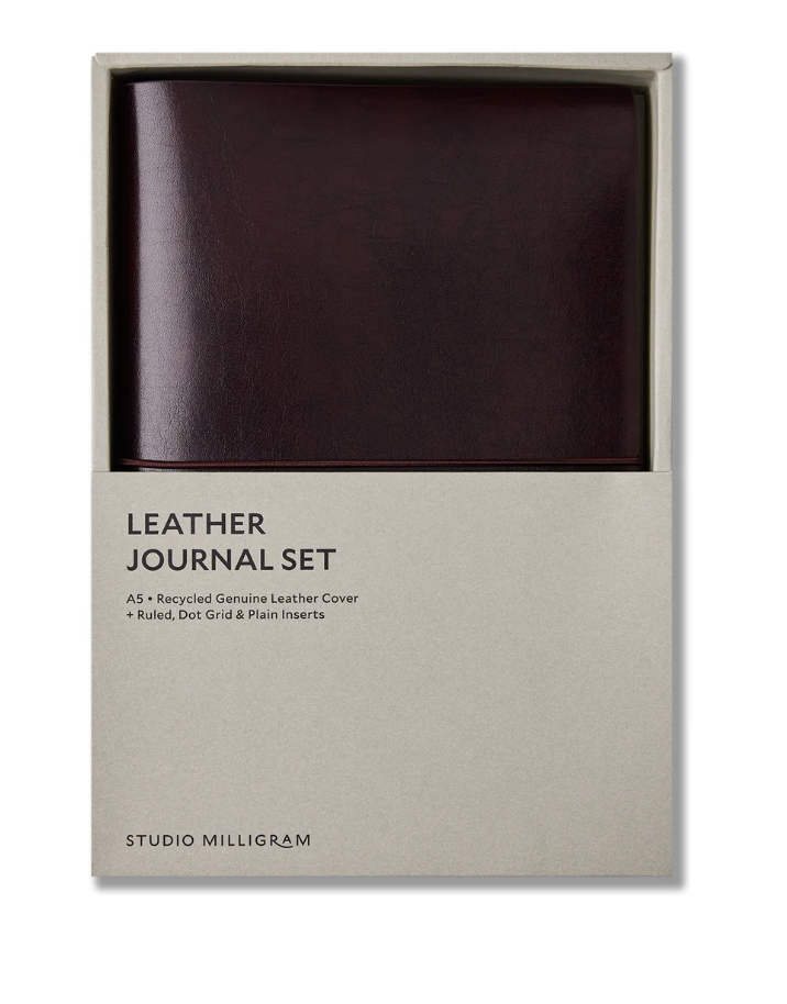 Studio Milligram A5 Refillable Journals - Burgundy