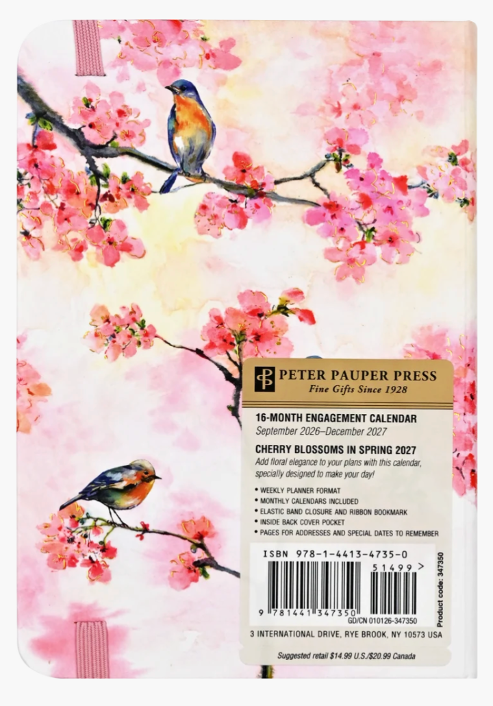 Peter Pauper Press 2027 Weekly Planner - Cherry Blossoms In Spring
