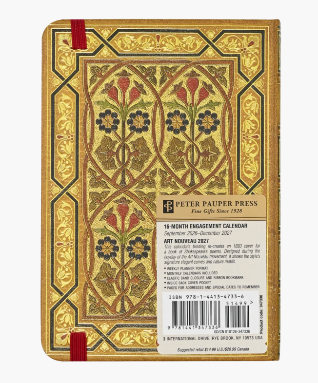 Peter Pauper Press 2027 Weekly Planner - Art Nouveau