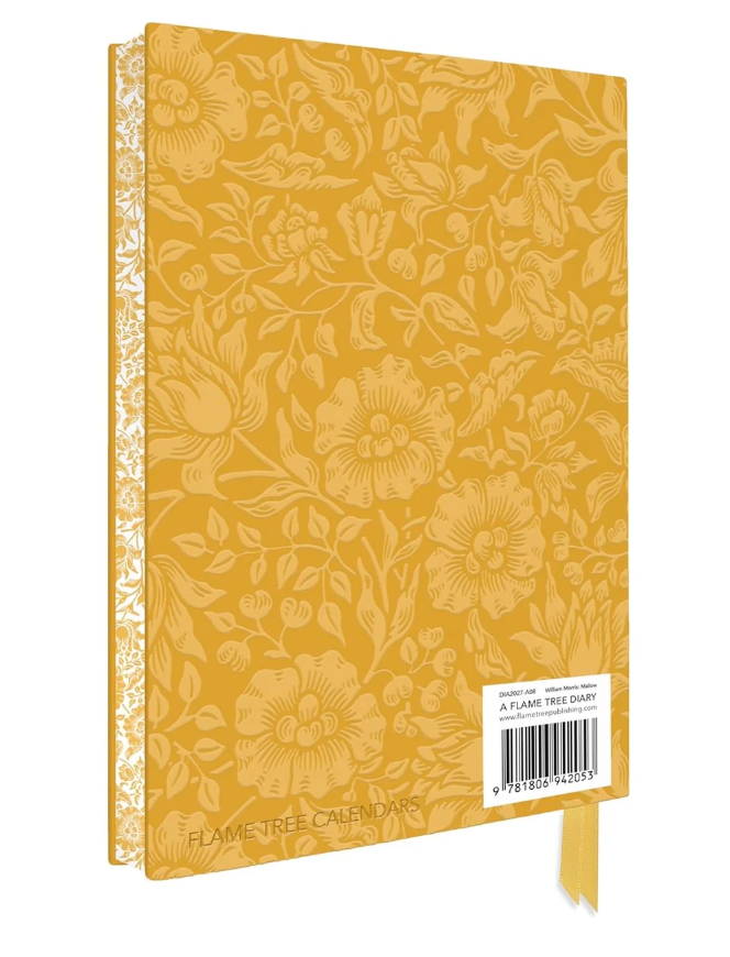 Flame Tree 2027 Leather Diary - William Morris - Mallow
