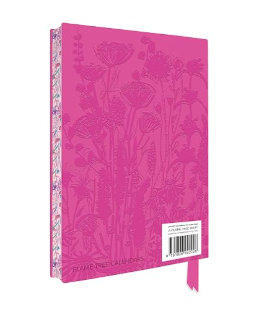 Flame Tree 2027 Leather Diary - Lucy Innes Williams - Pink