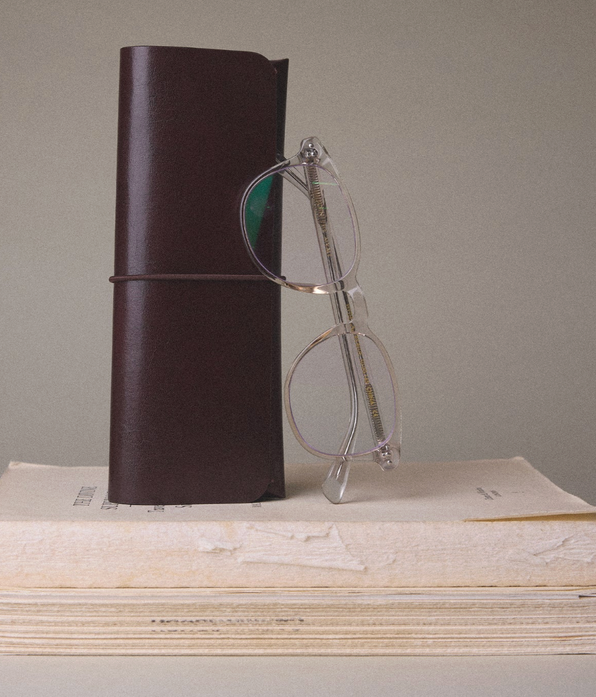 Studio Milligram Recycled Leather Pen Case - Burgundy
