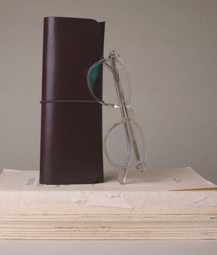 Studio Milligram Recycled Leather Pen Case - Burgundy
