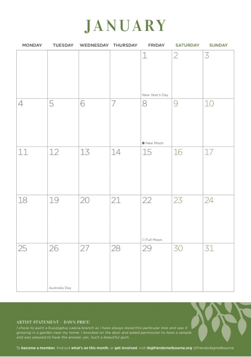 The Friends' 2027 Calendar