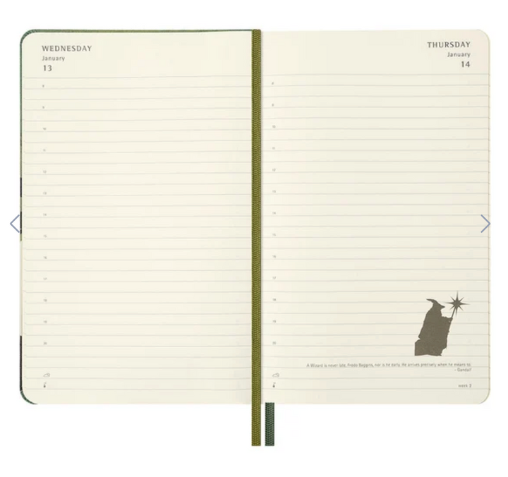 Moleskine 2027 12 Month Daily, Hard Cover Diary - Lord of The Rings