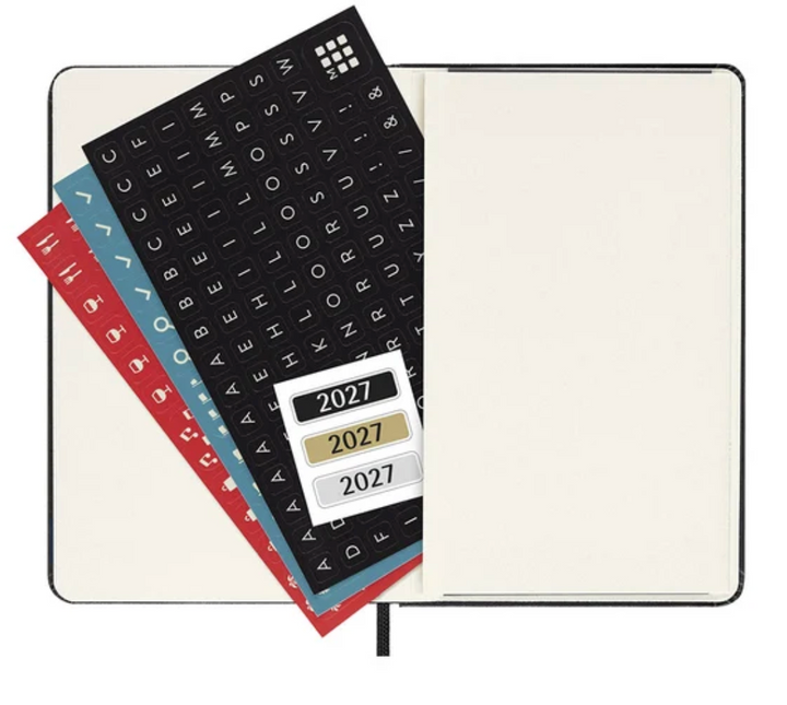 Moleskine 2027 Weekly Horizontal Hard Cover Diary Pocket - Black