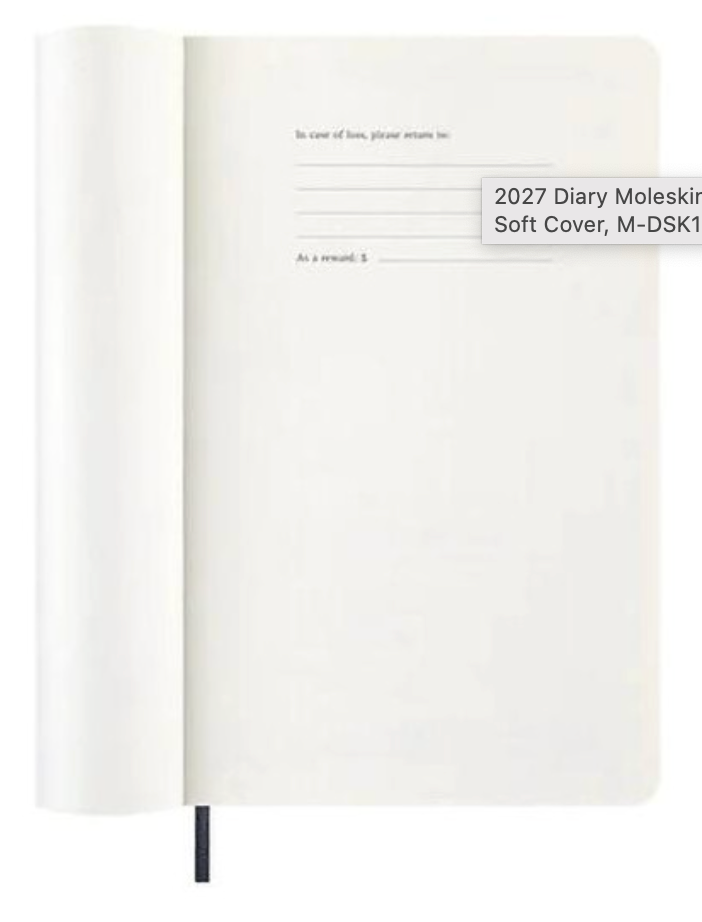 Moleskine 2027 Daily Diary Soft Cover Large - Myrtle
