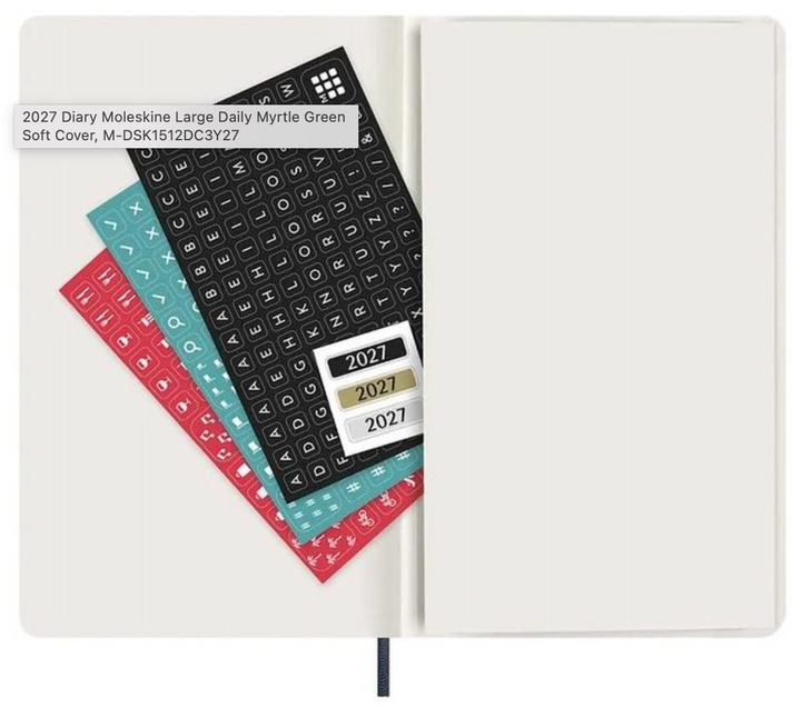 Moleskine 2027 Daily Diary Soft Cover Large - Myrtle