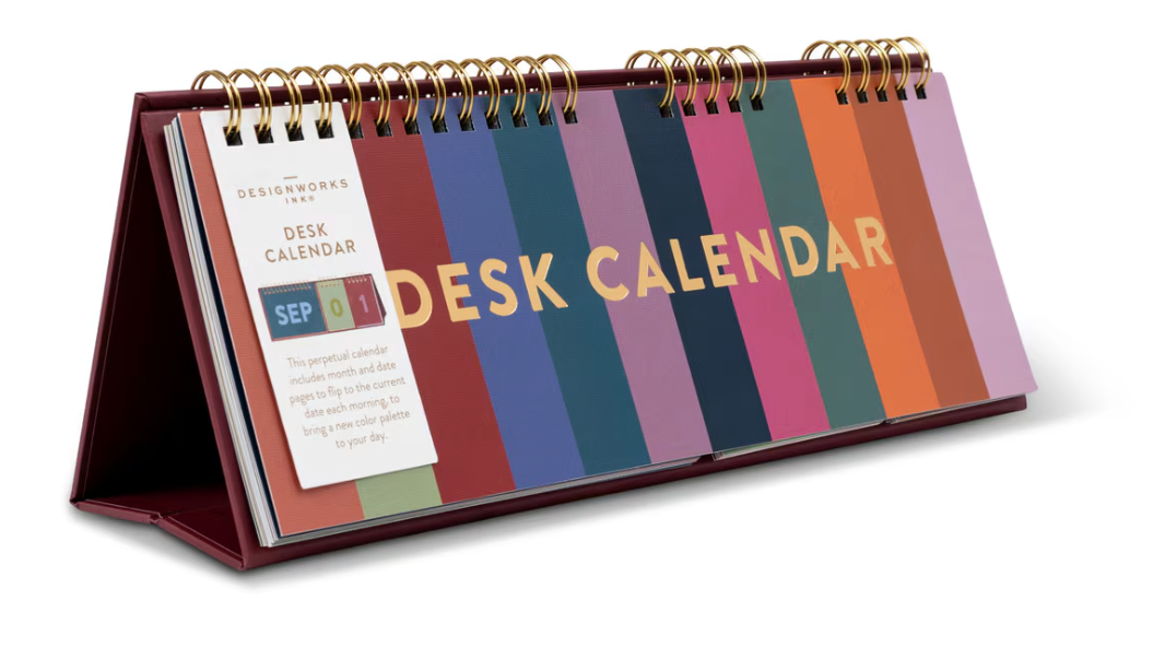Perpetual Desk Calendar - Colourblock
