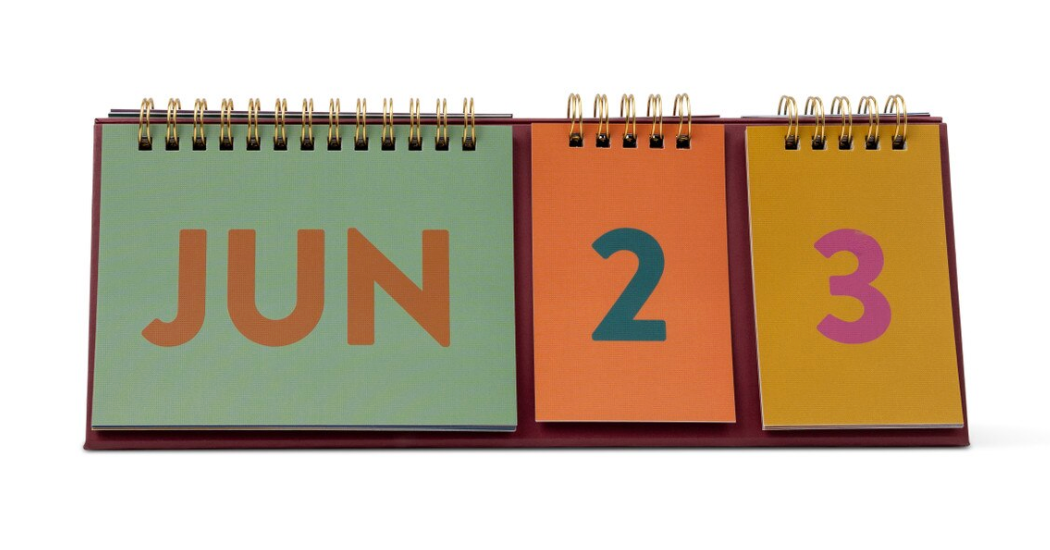 Perpetual Desk Calendar - Colourblock
