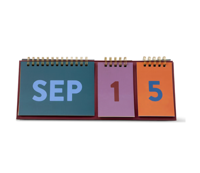 Perpetual Desk Calendar - Colourblock