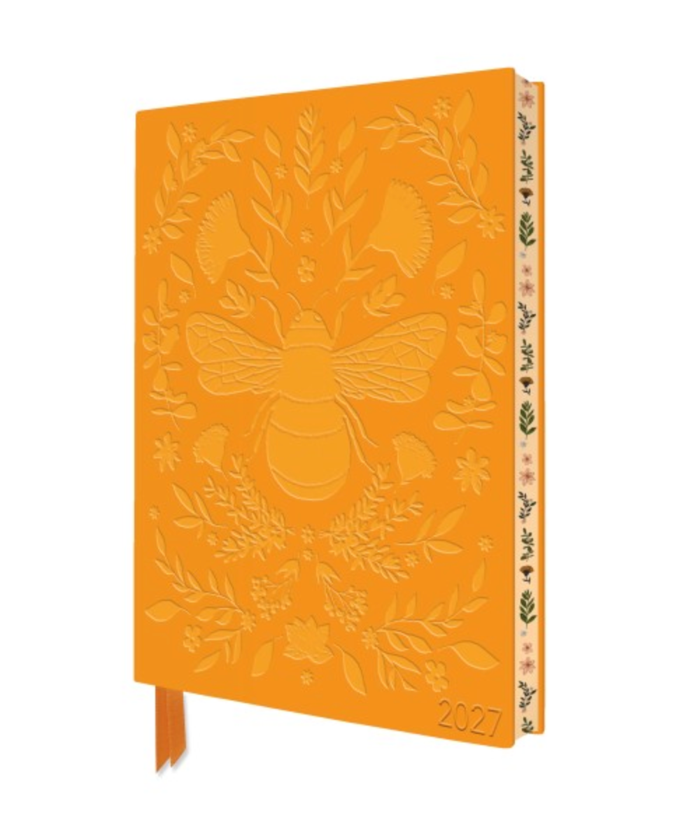 Flame Tree 2027 Leather Diary - Jade Mosinski - Bee