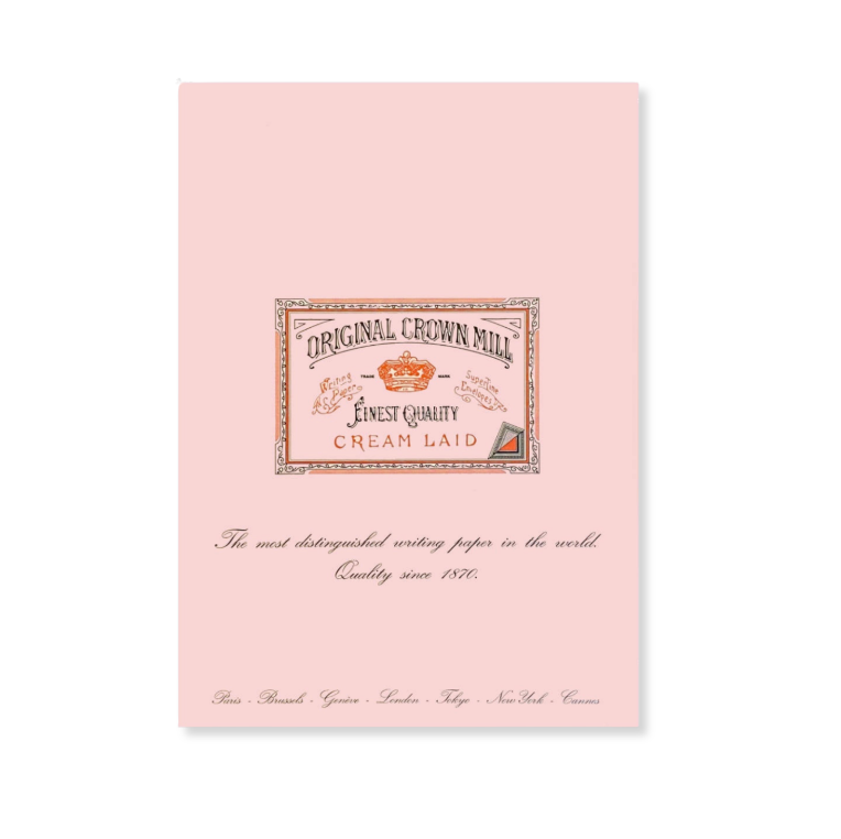 Original Crown Mill Laid Paper Writing Pad 50 Sheets – A4 Pink