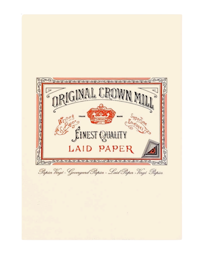 Original Crown Mill Laid Paper Writing Pad 50 Sheets – A5 Cream