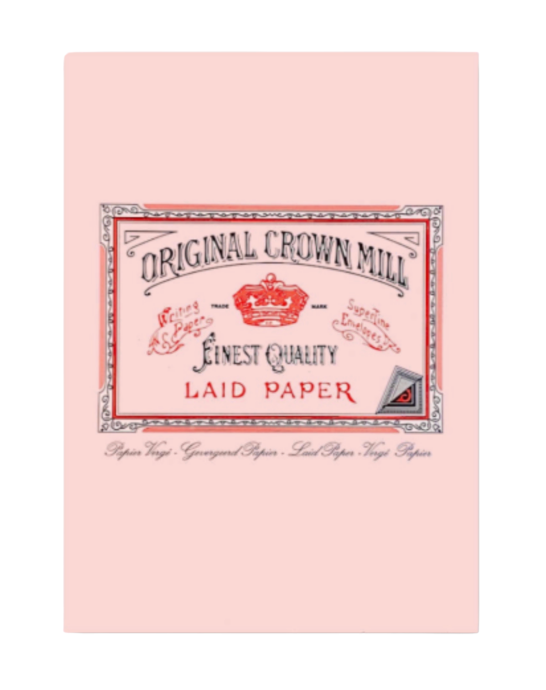 Original Crown Mill Laid Paper Writing Pad 50 Sheets – A5 Pink